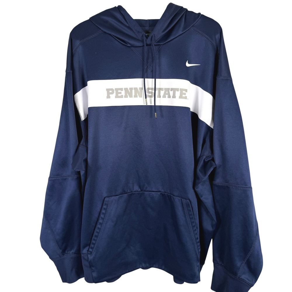 Nike Therma-FIT Penn State Nittany Lions Hoodie Mens 4XL Blue Performance Fleece
